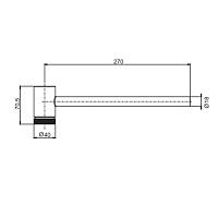 Fima Carlo Frattini Полотенцедержатель 29 см, подвесной, цвет: stainless steel F6703INOX