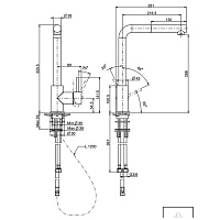 Fima Carlo Frattini Kitchen Смеситель для кухни с поворотно-выдвижным изливом цвет: stainless steel F7025/BINOX