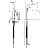 Fima Carlo Frattini Kitchen Смеситель для кухни с поворотно-выдвижным изливом, цвет: black matt F7026NS