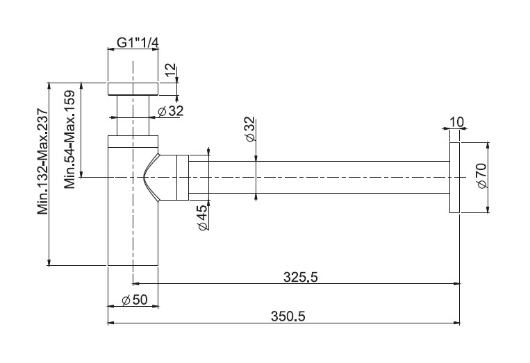 Fima Carlo Frattini Сифон для раковины, латунный, цвет: brushed nickel F406SN