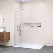 RGW Душевое ограждение walk-in, Easy Clean, 70х195h см, стекло прозрачное 8 мм, цвет: хром глянец 351011007-11