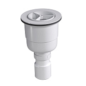 RGW Сифон для поддона из искусственного камня с вертикальным сливом, цвет: белый матовый 44242000-01