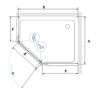 RGW Passage Душевой уголок 80х90х195h см, Easy Clean, стекло прозрачное 6 мм, цвет: черный матовый 35089189-14