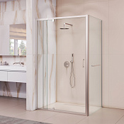 RGW Passage Душевой уголок 90х80х195h см, Easy Clean, стекло прозрачное, цвет: хром глянцевый 3508078198-11