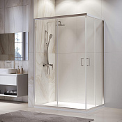 RGW Passage Душевой уголок 80х100х195h см, Easy Clean, стекло прозрачное 6 мм, цвет: хром глянцевый 030824680-11