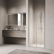 RGW Душевая дверь в нишу, Easy Clean, 80х195h см, стекло прозрачное 6 мм, цвет: хром глянец 060810408-11