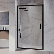 RGW Passage Душевая дверь в нишу Easy Clean, 90х190h см, стекло прозрачное 5 мм, цвет: черный мат. 06082109-14