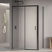 RGW Passage Душевой уголок 120х120х195h см, Easy Clean, стекло прозрачное 6 мм, цвет: черный матовый 350817722-14