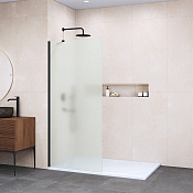 RGW Душевое ограждение walk-in, Easy Clean 80х195h см, стекло матовое 8 мм, цвет: черный матовый 351011008-24