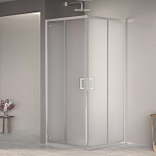 RGW Passage Душевой уголок 80х80х195h см, универ, Easy Clean, стекло матовое 6 мм, цвет: хром глянец 3508103088-21