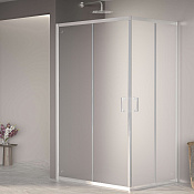 RGW Passage Душевой уголок 80х100х195h см, Easy Clean, стекло матовое 6 мм, цвет: хром глянцевый 3508104080-21