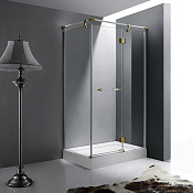 RGW Viscount Душевой уголок 80х100х195h см, Easy Clean, стекло прозрачное 8 мм, цвет: белый матовый 02044180-18
