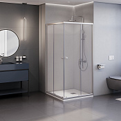 RGW Dolphin Душевой уголок 90х90х185h см, универсальный, стекло прозрачное 4 мм, цвет: хром глянец 28912699-11
