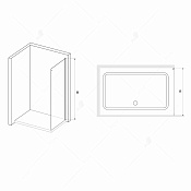 RGW Боковая стенка, Easy Clean 90х200h см, стекло прозрачное 8 мм, цвет: хром глянцевый 03221509-11