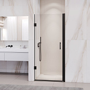 RGW Passage Душевая дверь в нишу, прозрачная 6 мм, Easy Clean 90х195h см, цвет: черный матовый 41080609-14