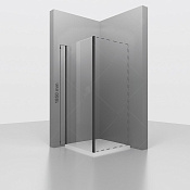 RGW Боковая стенка, Easy Clean 70х185h см, стекло прозрачное 6 мм, цвет: черный матовый 352205107-14