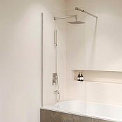 RGW Screens Шторка на ванну, Easy Clean 90х150h см, стекло прозрачное 10 мм, цвет: хром глянцевый 35115209-11