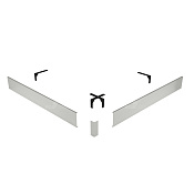 RGW Экран душевого поддона из металла 100х10h см, цвет: белый матовый 50231500-01