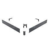 RGW Экран душевого поддона из металла 90х10h см, цвет: графит матовый 50231599-02
