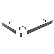 RGW Экран душевого поддона из металла 70х10h см, цвет: графит матовый 50231572-02