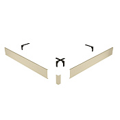 RGW Экран душевого поддона из металла 80х10h см, цвет: бежевый матовый 50231588-03
