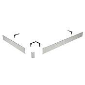 RGW Экран душевого поддона из металла 90х10h см, цвет: белый матовый 50231592-01