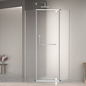 RGW Passage Душевой уголок 100х100х195h см, Easy Clean, стекло матовое 6 мм, цвет: хром глянцевый 35088100-21