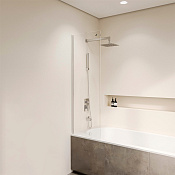 RGW Screens Шторка на ванну, Easy Clean, 40х150h см, стекло прозрачное 8 мм, цвет: хром глянцевый 351105640-11