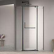 RGW Passage Душевой уголок 120х120х195h см, универсальный, Easy Clean, цвет: черный матовый 35088122-24