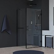 RGW Hotel Душевой уголок 70х90х195h см, Easy Clean, стекло прозрачное 8 мм, цвет: черный матовый 3506045179-014