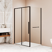 RGW Stilvoll Душевой уголок 150х80х195h см, Easy Clean, стекло прозрачное 6 мм, цвет: черный матовый 323242158-014