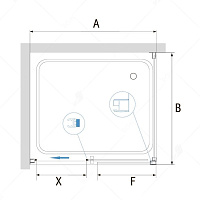 RGW Passage Душевой уголок 120х70х195h см, Easy Clean, стекло прозрачное 6 мм, цвет: черный матовый 35087627-14