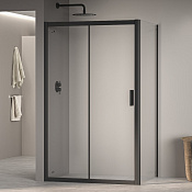 RGW Passage Душевой уголок 180х80х195h см, универсальный, Easy Clean, цвет: черный матовый 35087688-14