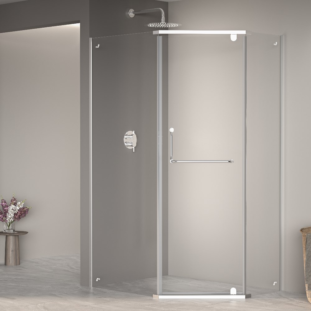 RGW Passage Душевой уголок 80х100х195h см, Easy Clean, стекло прозрачное 6 мм, цвет: хром глянцевый 35089180-11