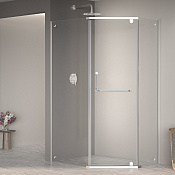 RGW Passage Душевой уголок 90х100х195h см, Easy Clean, стекло прозрачное 6 мм, цвет: хром глянцевый 35089190-11