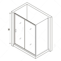 RGW Passage Душевой уголок 100х90х195h см, Easy Clean, стекло прозрачное 6 мм, цвет: хром глянцевый 35087609-11