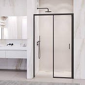 RGW Passage Душевая дверь в нишу, прозрачная 6 мм, Easy Clean 120х195h см, цвет: черный матовый 350801712-14