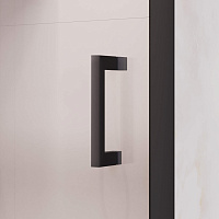 RGW Passage Душевая дверь в нишу, Easy Clean, 130х195h см, стекло прозрачное 6 мм, цвет: черный мат. 350801713-14