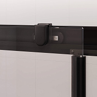 RGW Passage Душевая дверь в нишу, Easy Clean, 150х195h см, стекло прозрачное 6 мм, цвет: черный мат. 350801715-14