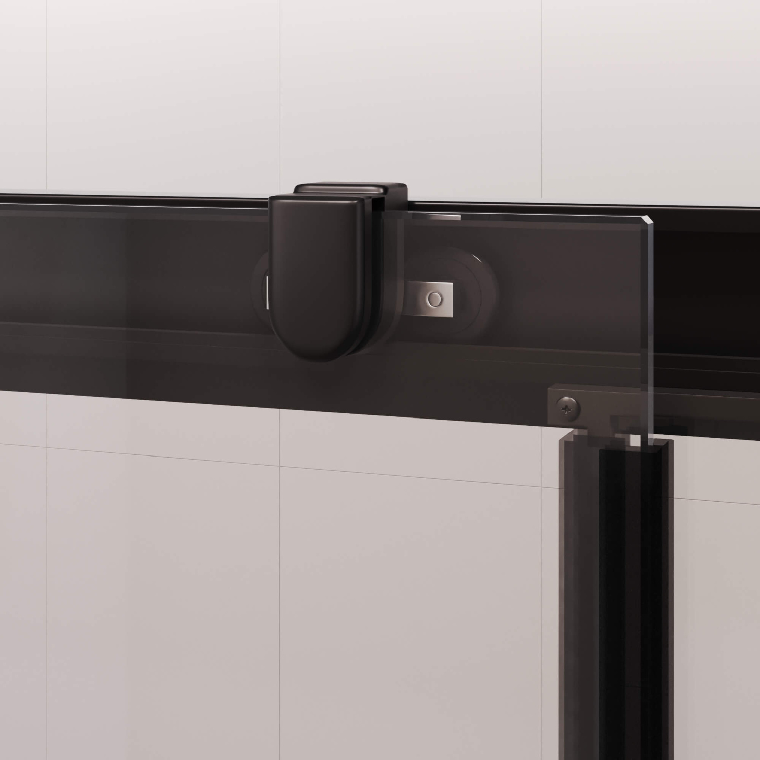 RGW Passage Душевая дверь в нишу, Easy Clean 140х195h см, стекло матовое 6 мм, цвет: черный матовый 350801714-24