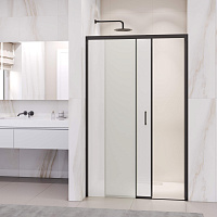 RGW Passage Душевая дверь в нишу, Easy Clean 170х195h см, стекло матовое 6 мм, цвет: черный матовый 350801717-24