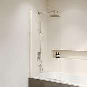 RGW Screens Шторка на ванну, Easy Clean, 70х150h см, стекло прозрачное 6 мм, цвет: хром глянцевый 351100907-11