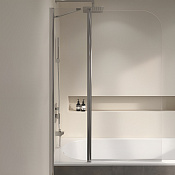 RGW Screens Шторка на ванну, Easy Clean 110х140h см, стекло прозрачное 6 мм, цвет: хром глянцевый 351101111-11