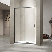 RGW Passage Душевая дверь в нишу, Easy Clean, 130х195h см, стекло прозрачное 6 мм, цвет: серый мат. 030811413-110