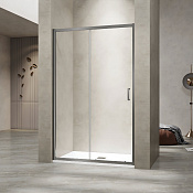 RGW Passage Душевая дверь в нишу, Easy Clean, 140х195h см, стекло прозрачное 6 мм, цвет: серый мат. 030811414-110