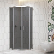RGW Душевой уголок 80х80х195h см, универ., Easy Clean, стекло тонированное 6 мм, цвет: хром глянец 06095688-31