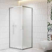 RGW Душевой уголок 80х80х195h см, Easy Clean, стекло матовое 6 мм, цвет: хром глянцевый 06093688-41