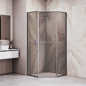RGW Душевой уголок 90х90х200h см, Easy Clean, стекло тонированное 8 мм, цвет: серый матовый 33328299-310R
