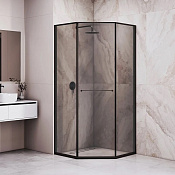 RGW Душевой уголок 80х120х200h см, Easy Clean, стекло тонированное 8 мм, цвет: черный матовый 33328282-34R