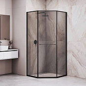RGW Душевой уголок 90х90х200h см, Easy Clean, стекло тонированное 8 мм, цвет: черный матовый 33328299-34R